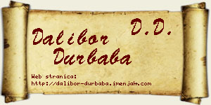 Dalibor Durbaba vizit kartica